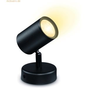WiZ Imageo Opbouwspot- Slimme LED-Verlichting - Warm- tot Koelwit Licht - GU10 - Zwart - 1x 5W - WiFi