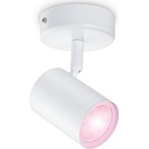 WiZ Plafondlamp Imageo - Opbouwspot - 1 spot - Gekleurd en Wit Licht - Slimme LED Verlichting - GU10 fitting - 1x 5W - Wit - Wi-Fi