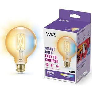 WiZ Globe Filament Lamp E27 - Warm- tot Koelwit Licht - Slimme LED Lamp - 50 W - Goud - Verbind met Wi-Fi - Gemakkelijk te Bedienen
