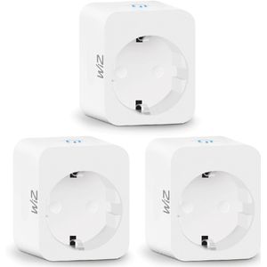 WiZ Slimme stekker met Powermeter - Eenvoudige Bediening via de App - Stekkertype F - Wi-Fi