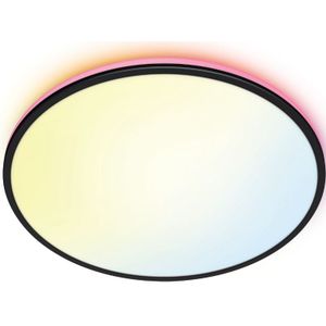 WiZ Plafondlamp Rune - Diameter: 40 cm - Gekleurd en Wit Licht - Slimme LED Verlichting - Geïntegreerde LED - 21W - Zwart - Wi-Fi