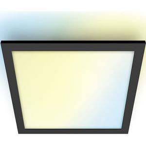 WiZ Plafondlamp Panel Vierkant Zwart - Slimme LED-Verlichting - Warm- tot Koelwit Licht - Geïntegreerd LED - 12W