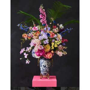 Bloemenvaas - Chinese vaas - hoge vaas - 41 cm - Delfts blauw