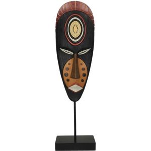 HD Living - Statue Mask - Ornament - Zwart - Kunststof - 9 x 15,5 cm