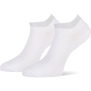 MarcMarcs Amsterdam - Sneakersokken - Wit Zilver - 2-pack - Dames