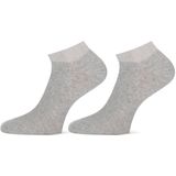 Marcmarcs - Korte Sneaker Sokken - Grijs - 2 Paar - Glitter