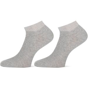 Marcmarcs - Korte Sneaker Sokken - Grijs - 2 Paar - Glitter