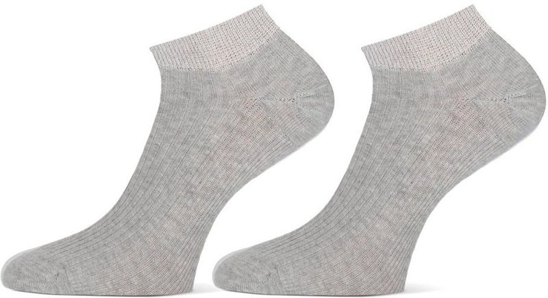 Marcmarcs - Korte Sneaker Sokken - Grijs - 2 Paar - Glitter