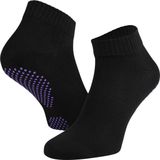 Basset Dames Yoga sok met antislip - Sneaker pilates sokken - Grip sokken  - Zwart