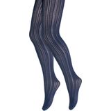 Panty - Ajour - Marineblauw - Meisjes - Maat 164/176