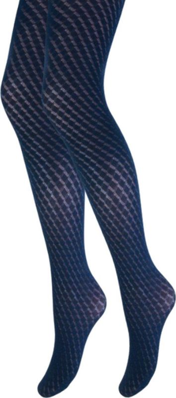 Fashion - Panty - Marineblauw - Wafelmotief - 40 Den