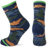 Yellow Moon - Camouflage - Antislip Huissokken - Kinder Sokken - Maat 19/22