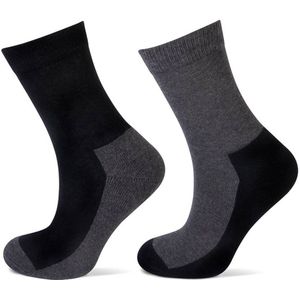 Huissokken - Zwart - Katoen - Badstof Zool - Verpakt per 2 Paar