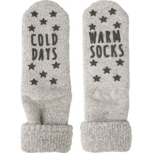 Homesocks - Antislip Sokken - Grijs - Wollen - Extra Grip
