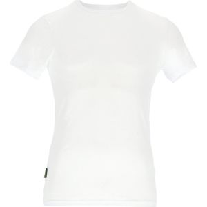 Basset Heren Bamboe T-Shirt Ronde Hals Wit