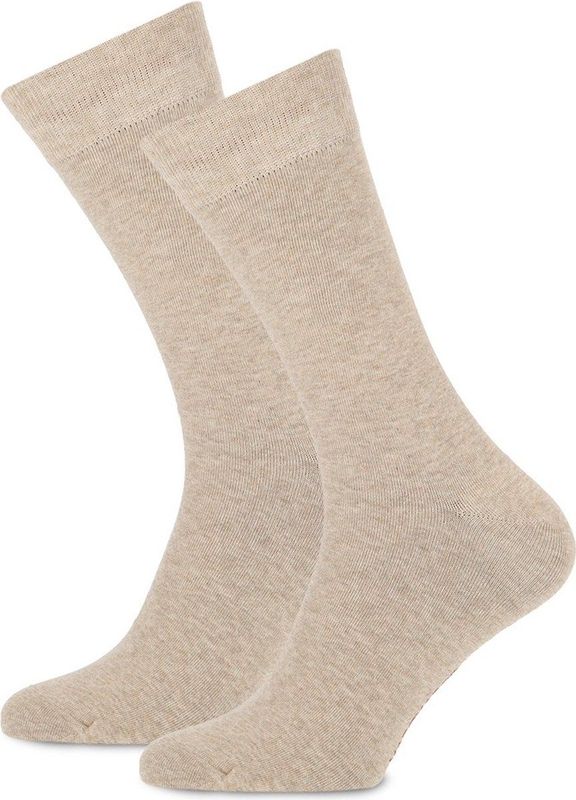 MarcMarcs Klassieke herensokken van katoen 2-pack Beige