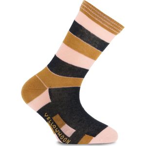 Yellow Moon - Kindersokken - Dieren en Strepen Print - 2-pack