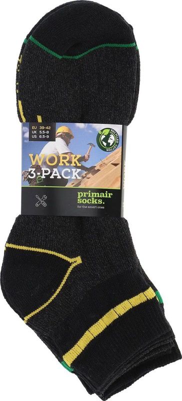 Primair - Quarter Sokken - Werk - Full Terry - Eco - 3-pack