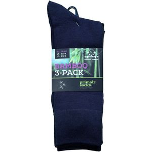 Primair - Bamboe Heren Sokken - Zwart - 3-Pack - Comfortabel en Ademend