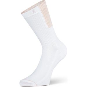XPOOOS dames bamboe sokken essential graphics rib wit