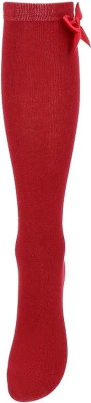 Yellow Moon - Kniekousen - Wine Red - Katoen - Met Grote Strik