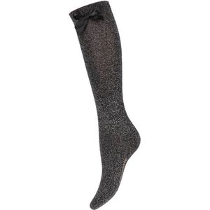 Yellowmoon - Kniekous - Zwart - 1 Paar - Hoge Katoenen Sokken Met Strik