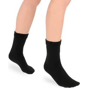 Marianne - 2-pak - Fleece Sokken - Zwart - Zachte Warme Dames Sokken