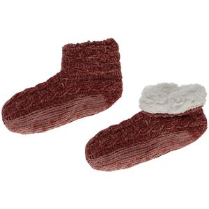 Huissokken - Oudroze - Pantoffelsokken met Anti-slipzool