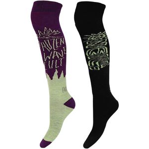 O&#039;Neill 2-pack skisokken frozen wave zwart & paars unisex