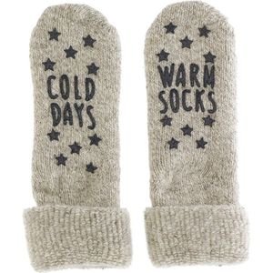 Homesocks - Antislip Sokken - Wollen - Zwart - Extra Grip