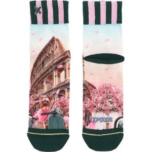 XPOOOS dames halfhoge sokken when in rome multi