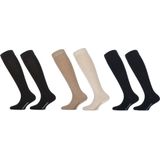 Yellow Moon - Kniekousen - Zwart - 2-pak - Voor Kinderen en Dames