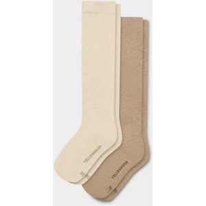 Yellow Moon - Kniekousen - Effen - 80% Katoen - 18% Polyester - 2% Elastaan