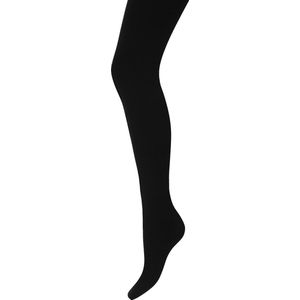 Nylon Look Panty - Zwart - Met Fleece Voering