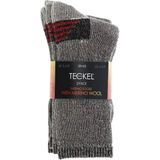 Teckel - Thermo - Wollen Sokken - Zwart - 2-paar - Met Badstof Zool