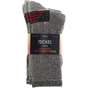Teckel - Thermo - Wollen Sokken - Zwart - 2-paar - Met Badstof Zool