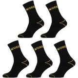 Primair - Heren Werksokken - Zwart - 50% Katoen - Verpakt per 10-paar