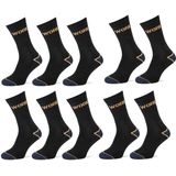 Primair - Heren Werksokken - Zwart - 50% Katoen - Verpakt per 10-paar