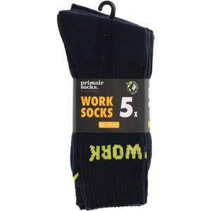 Primair - Heren Werksokken - Zwart - 50% Katoen - Verpakt per 10-paar