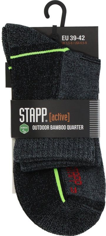 STAPP - Wandelsokken Quarter Active Outdoor - Marine - Bamboe