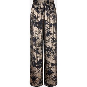EsQualo - Palazzo Broek - Zwart - Metallic - Pantalons