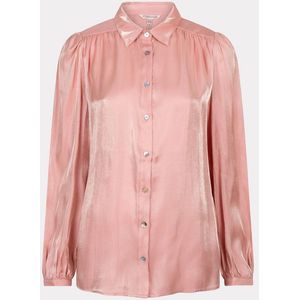 Esqualo - Blouse - Roze - Lange Mouwen - Knoopsluiting