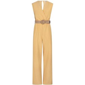 EsQualo Jumpsuit Jumpsuit Fancy Crinkle Sp25 30018 200 Yellow Dames Maat - XS