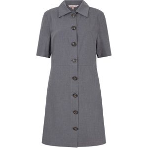 Esqualo - Dames Jurk - Grijs - Effen - Polokraag