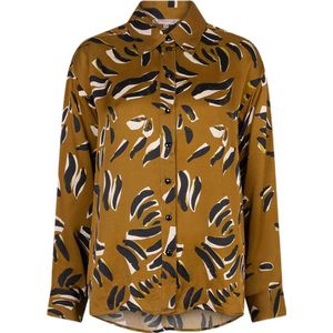 Esqualo - Blouse - Oker - Regular Fit - Lange Mouwen