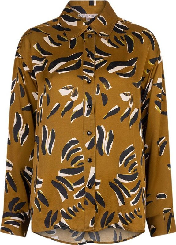 Esqualo - Blouse - Oker - Regular Fit - Lange Mouwen