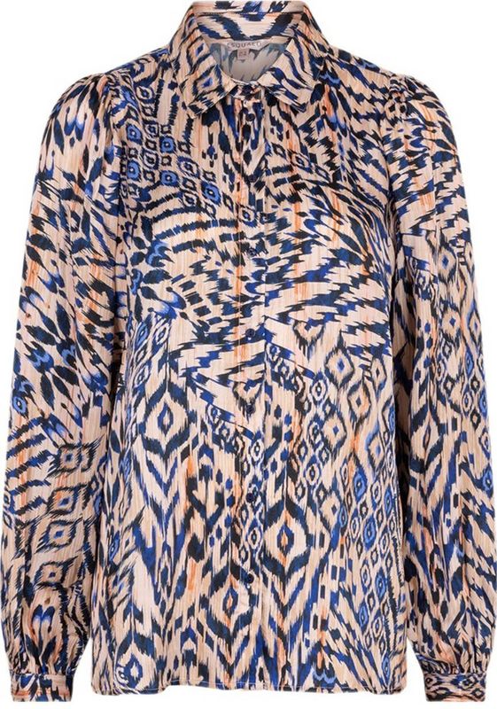 EsQualo Blouse Blouse Basic Flow F25 14506 999 Print Dames Maat - W34
