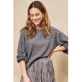 Esqualo Dames trui grijs (Maat: XS) - Effen - Halslijn: Ronde hals,