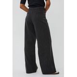 EsQualo - Trousers High Waist - Broek - Dark Grey Melange - Dames