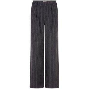 EsQualo - Trousers High Waist - Broek - Dark Grey Melange - Dames